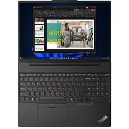 16- дюймовий ноутбук Lenovo ThinkPad E16 Gen 2, WUXGA IPS, Intel Core Ultra 7 155H (24 МБ кеш- пам’яті, до 4, 80 ГГц), 16 ядер, 64 ГБ DDR5, 2, 5 ТБ SSD, Intel ARC, графітово- чорний - мініатюра 6