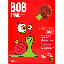 Фруктові яблучно-вишневі цукерки Bob Snail Roll 100 г (10 шт. х 10 г) - мініатюра 2