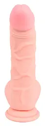 Реалістичний фалоімітатор Medical Silicone Dildo з мошонкою 20 см тілесний - мініатюра 5