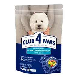 Сухий корм для собак дрібних порід Club 4 Paws з ягням та рисом 900 г B4520911