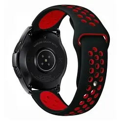 Спортивний ремінець Primo Perfor Sport годинника для Samsung Galaxy Watch 42 мм (SM-R810) Black Red - мініатюра 2