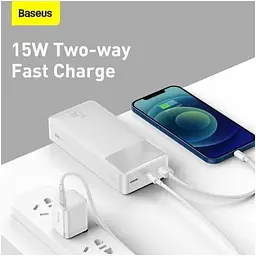Умб Baseus Bipow Digital Display Power Bank 30000mAh 2USB/1Type-C, 3A/15W, QC (PPDML-K02) - мініатюра 2