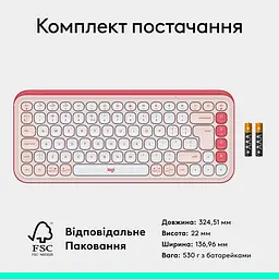 Клавіатура Logitech Pop Icon Keys Rose (920-013073) - мініатюра 9