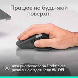 Комп'ютерна мишка Logitech MX Master 4 for Business Wireless/Bluetooth Graphite (910-007617) - мініатюра 4