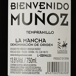 Вино Bienvenido Munoz Tempranillo, червоне, сухе, 0,75 л - мініатюра 3