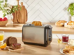 Тостер Tefal Subito 1100 Вт розморожування щипці нерж. сталь чорний - мініатюра 6