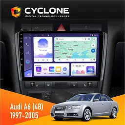 Штатна магнітола Audi A6 (4B) 1997-2005 Cyclone C9-011 4x64, DSP Cyclone (НФ-00002000)