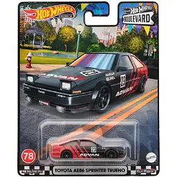 Колекційна модель машинки Hot Wheels Toyota AE86 Sprinter Trueno серії Преміальні авто чорна (GJT68/HKF28) - мініатюра 3