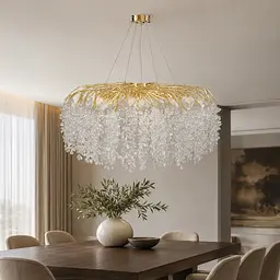 Підвісна люстра Гліцинія Artlight 6822-800GD на 12 ламп E14 з прозорим та матовим склом - мініатюра 7