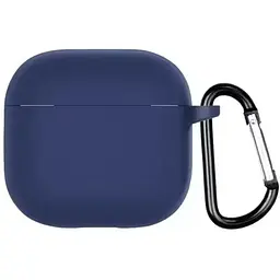 Чохол-накладка DK Apple AirPods 4 | Silicone Candy Friendly з карабіном (dark blue)