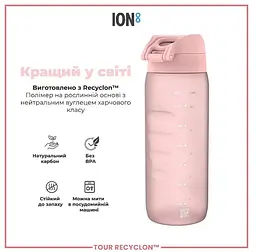 Пляшка для води ION8 750 мл (ЕКО пляшка) BPA Free Rose Quartz (I8RF750ROS) - мініатюра 7