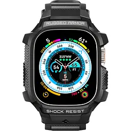 Чохол-ремінець Spigen Rugged Armor Pro для Apple Watch Ultra 49mm Black [ACS05460] [85167] - мініатюра 2