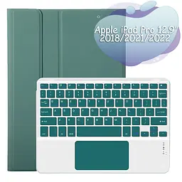 Чохол з бездротовою клавіатурою (TouchPad) BeCover для Apple iPad Pro 12.9 (2020/2021/2022) Темно-зелений (712383) - мініатюра 5