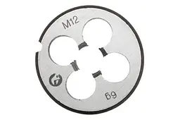 Плашка ручна кругла метрична Intertool M12 х 1.75 - мініатюра 2
