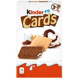 Набір вафлі kinder cards з молочною і какао начинкою 3 x 25.6 г