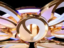 Люстра стельова LED Diasha 8090/6+3G, 150W, 4100K, золото, сучасний стиль з пультом та диммером - мініатюра 3