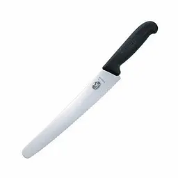 Кухонний ніж Victorinox Fibrox Pastry лезо 26см хвил. з чорн. ручкою