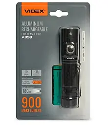 Ліхтар ручний A353, Black, 900 Лм,(10 Вт) Videx teh0020577