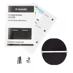 Вбудована витяжка Minola HBI 6673 BL GLASS 1000 LED Line - мініатюра 9