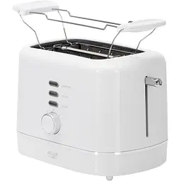 Тостер Adler AD 3224 white 850Вт/ 2 відділення/7 режимів підсмажування/розморожування/підігрів булок - мініатюра 1