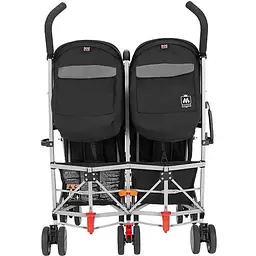 Прогулянкова коляска для двійні Maclaren Twin Triumph чорна із сірим (WM1Y120032) - мініатюра 4