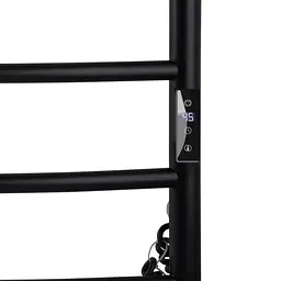 Електрична рушникосушка Unio LD ЕU 500-500-5 BLK Драбинка Дуга чорна, Чорний матовий, Праве, Електронний - мініатюра 2
