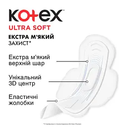 Гігієнічні прокладки Kotex Ultra Soft Normal 20 шт. (5029053542676) - мініатюра 4