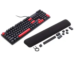 Механічна ігрова клавіатура A4Tech Bloody S-525-N BLMS Red Plus Switch USB RGB Fire Black - мініатюра 4