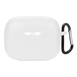 Силіконовий чохол для навушників JBL Tune 235 NC, Hang Case, білий, ультратонкий захисний кейс товщиною 2 мм, захист від подряпин, пилу та ударів, компактний, з карабіном для кріплення, ArmorStandart (ARM80438)