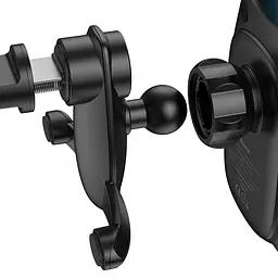 Тримач в машину з бездротовим ЗП Baseus Milky Way Electric Bracket black (28270) - мініатюра 7