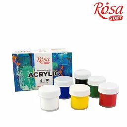 Набір акрилових фарб COLOR 6×10 мл ROSA Start (4823098530978) - мініатюра 3