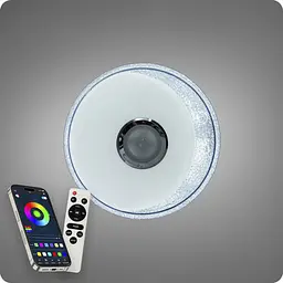 Люстра світлодіодна 517 Dlight RGB з пультом і колонкою 70Вт Білий (02154) - мініатюра 7