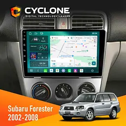 Штатна магнітола Subaru Forester 2002-2008 Cyclone C9-013 4x64 DSP 4G Cyclone (НФ-00007440)