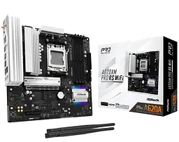 Материнська плата AsRock A620AM PRO RS WIFI (A620AM PRO RS WIFI) (Socket AM5, AMD A620A, Micro-ATX) - мініатюра 5