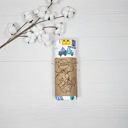 Пелюшка дитяча непромокаюча a.l.babybox Mini City 80х100 см Різнокольоровий (34032383) - мініатюра 3