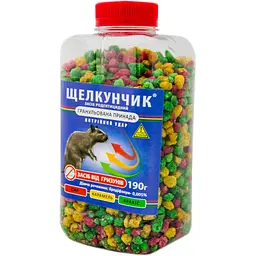 Отрута для мишей та щурів Щелкунчик у гранулах, 190 г, з ароматом