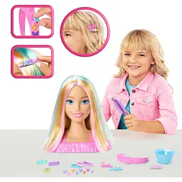 Лялька-манекен Barbie Кольорове перевтілення, для зачісок з аксесуарами (JFG81) - мініатюра 6