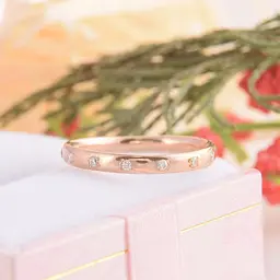 Каблучка з червоного золота з фіанітами 21 K-0208