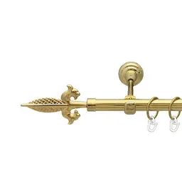 Карниз Orvit Генуя металевий однорядний відкритий гладка труба кільце металеве Золото 19 мм 300 см (00-00012869)