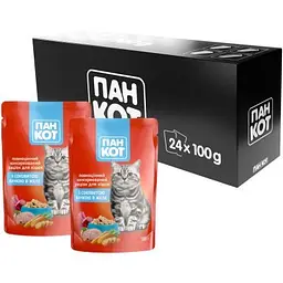 Вологий корм для кішок Пан Кот качка в желе 100 г (4820111140992) - мініатюра 3