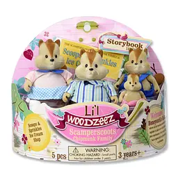 Набір фігурок Li'l Woodzeez Сім'я Бурундуков 4од книжка EN det0018397 - мініатюра 3