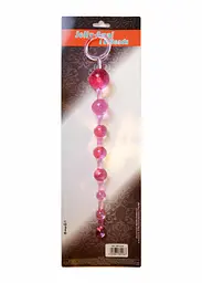 Анальний ланцюжок - Jelly Anal Beads Pink - мініатюра 3