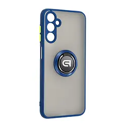 Чехол с кольцом-держателем для Samsung Galaxy M14 5G (M146), Frosted Matte Ring, синий, защитная панель с матовой задней стенкой, противоударный чехол с защитой всего корпуса, TPU + поликарбонат (PC), с защитой камеры, ArmorStandart (ARM68364)
