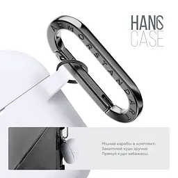 Силіконовий чохол для навушників Apple AirPods Pro, Hang Case, білий, ультратонкий захисний кейс товщиною 2 мм, захист від подряпин, пилу та ударів, компактний, з карабіном для кріплення, ArmorStandart (ARM56071) - мініатюра 4