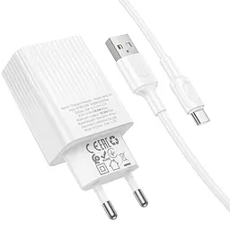 МЗП Borofone BAS72A Source QC3.0 (1USB-A) + кабель USB to Type-C White - мініатюра 3