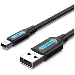 Дата кабель USB 2.0 AM to Mini 5P 2.0m black Vention (COMBH)