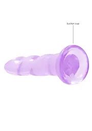 Фалоімітатор RealRock Crystal Clear 7" 18 см (фіолетовий) - мініатюра 7