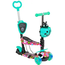 Самокат 5 в 1 Best Scooter 63-72х54х14 см Бірюзовий 000255066