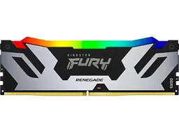 Модуль пам'яті Kingston FURY 64 GB (2x32GB) DDR5 6400 MHz Renegade Silver/Black RGB (KF564C32RSAK2-64) - мініатюра 2