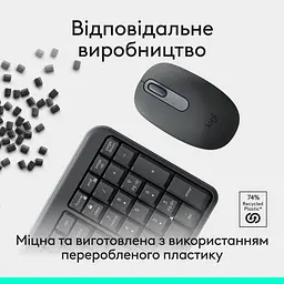 Комплект (Клавіатура та Миша) Logitech MK250 Wireless Combo UKR Graphite - мініатюра 5